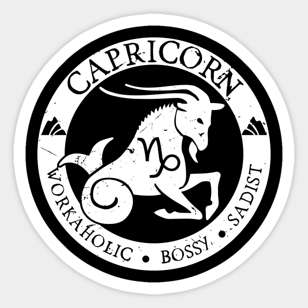 Savage Capricorn Zodiac Antisocial Astrology Sticker by atomguy